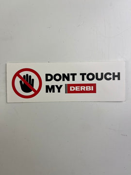 Aufkleber Don´t touch my Derbi, 105x35mm
