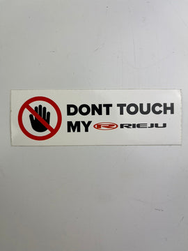 Aufkleber Don´t touch my Rieju, 105x35mm