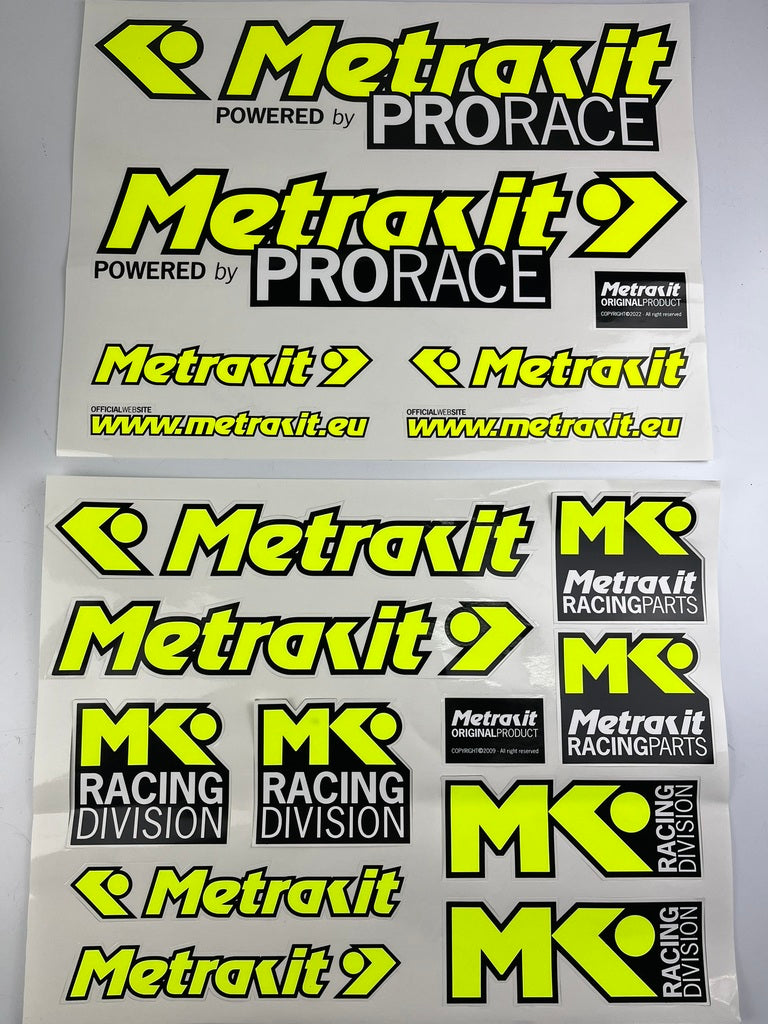 Aufkleberset Metrakit, Neongelb