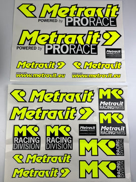 Aufkleberset Metrakit, Neongelb
