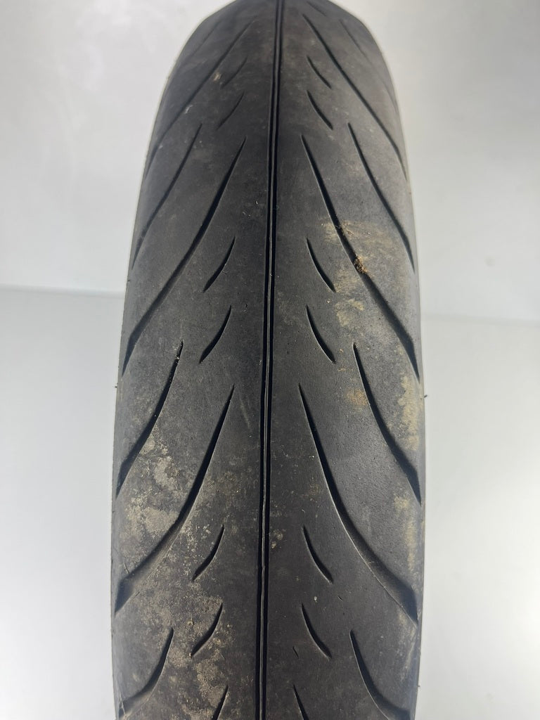 vordere Gussfelge mit Reifen, Derbi/Aprilia ab 2011, 100/80-17, 15mm Achsdurchmesser