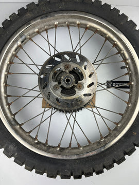 hintere Speichenfelge mit Stollenreifen, Derbi/Aprilia/Gilera, 110/80-18, 12mm Achsdurchmesser