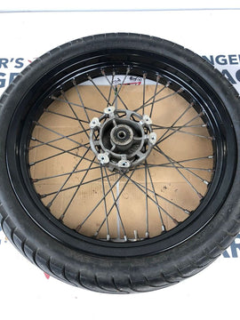 vordere Speichenfelge mit Reifen, Derbi/Aprilia/Gilera, 100/80-17, 12mm Achsdurchmesser