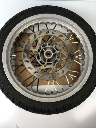 vordere Speichenfelge mit Reifen, Derbi/Aprilia/Gilera, 100/80-17, 12mm Achsdurchmesser