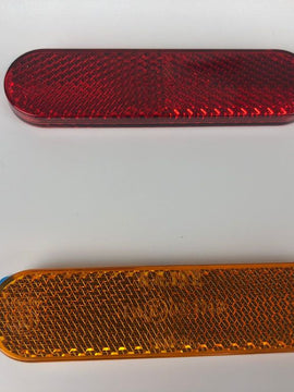 Reflektor 95x25mm, selbstklebend, rot/orange