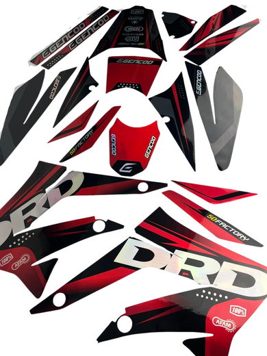 Derbi Senda Dekor 2011-2017 schwarz rot holo