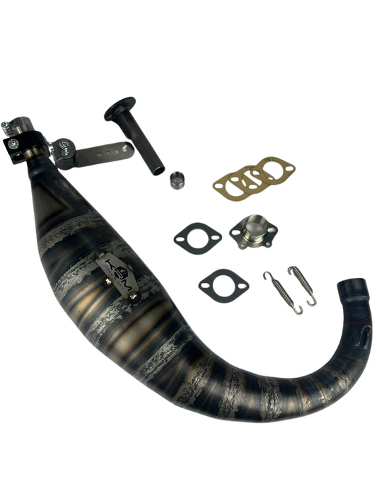 Auspuffanlage KRM Pro Ride 70-78cc Derbi/Aprilia/Gilera D50B0, NEU