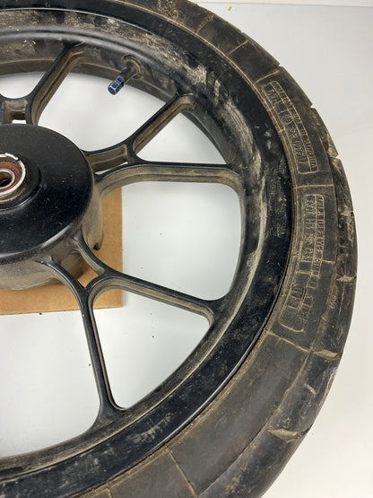 vordere Gussfelge mit Reifen, Rieju, 100/80-17, 15mm Achsdurchmesser