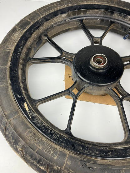 vordere Gussfelge mit Reifen, Rieju, 100/80-17, 15mm Achsdurchmesser