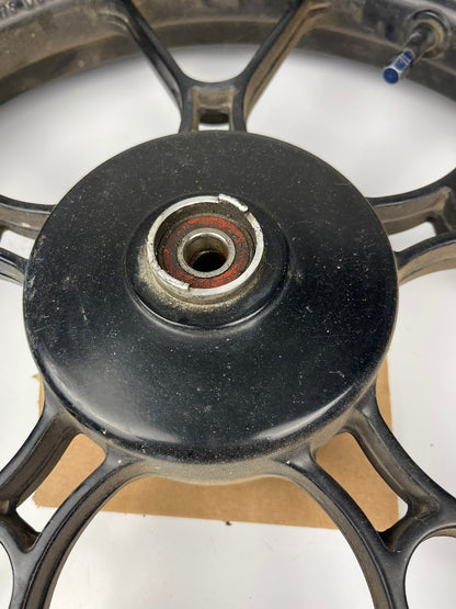 vordere Gussfelge mit Reifen, Rieju, 100/80-17, 15mm Achsdurchmesser