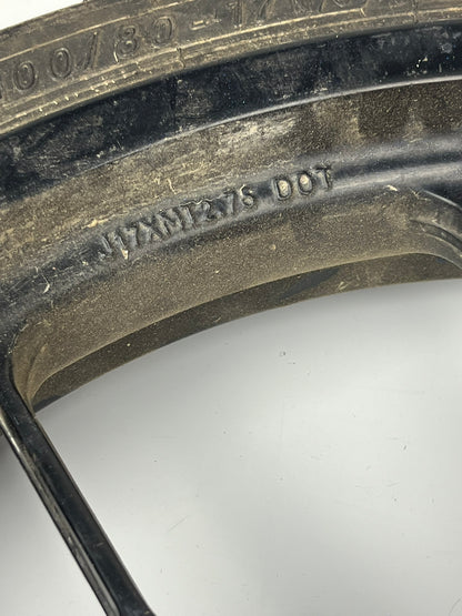 vordere Gussfelge mit Reifen, Rieju, 100/80-17, 15mm Achsdurchmesser