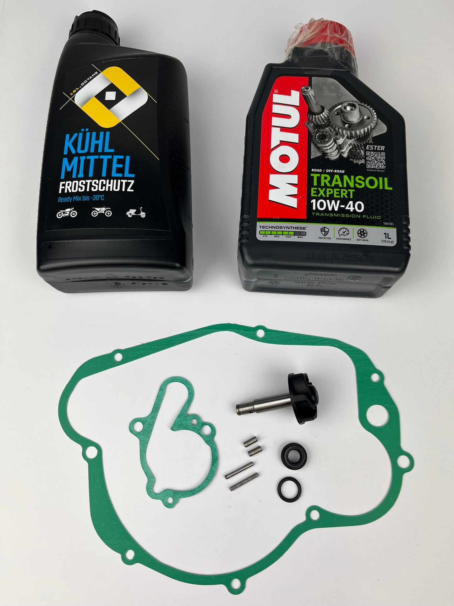 Wasserpumpen Revisions-Set Minarelli AM6 Bundle (inkl. Motul Öl, Kühlmittel & Dichtung)