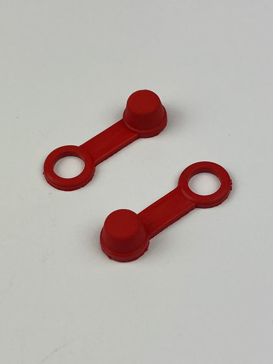 Abdeckkappe Bremsentlüftungsnippel Rot 2er Pack für Moped