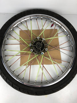 vordere Speichenfelge mit SM Reifen, Derbi/Aprilia/Gilera, 80/90-21, 12mm Achsdurchmesser