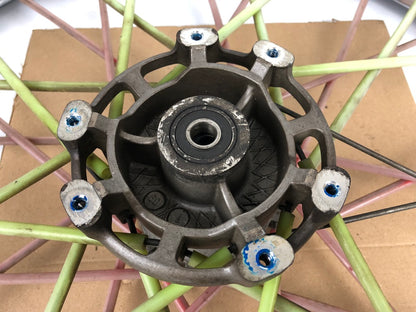 vordere Speichenfelge mit SM Reifen, Derbi/Aprilia/Gilera, 80/90-21, 12mm Achsdurchmesser
