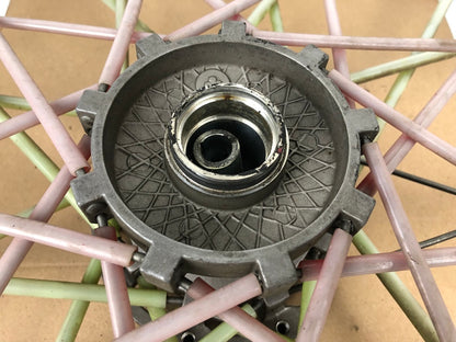 vordere Speichenfelge mit SM Reifen, Derbi/Aprilia/Gilera, 80/90-21, 12mm Achsdurchmesser