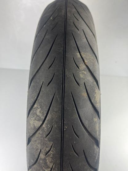 vordere Gussfelge mit Reifen, Derbi/Aprilia ab 2011, 100/80-17, 15mm Achsdurchmesser