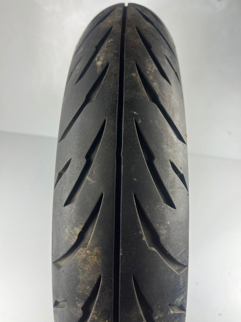 vordere Gussfelge mit Reifen, Derbi/Aprilia ab 2011, 100/80-17, 15mm Achsdurchmesser