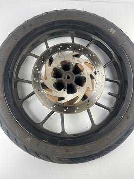 vordere Gussfelge mit Reifen, Derbi/Aprilia ab 2011, 100/80-17, 15mm Achsdurchmesser