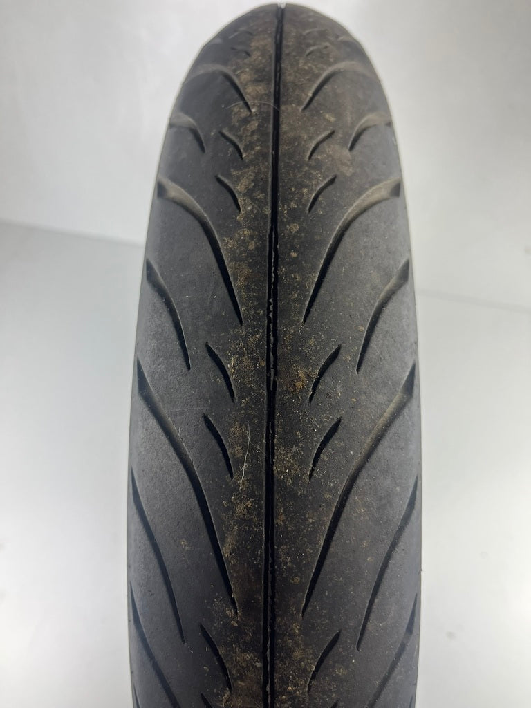 vordere Gussfelge mit Reifen, Derbi/Aprilia ab 2011, 100/80-17, 15mm Achsdurchmesser
