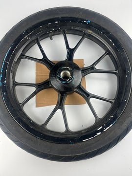 vordere Gussfelge mit Reifen, Derbi/Aprilia ab 2011, 100/80-17, 15mm Achsdurchmesser