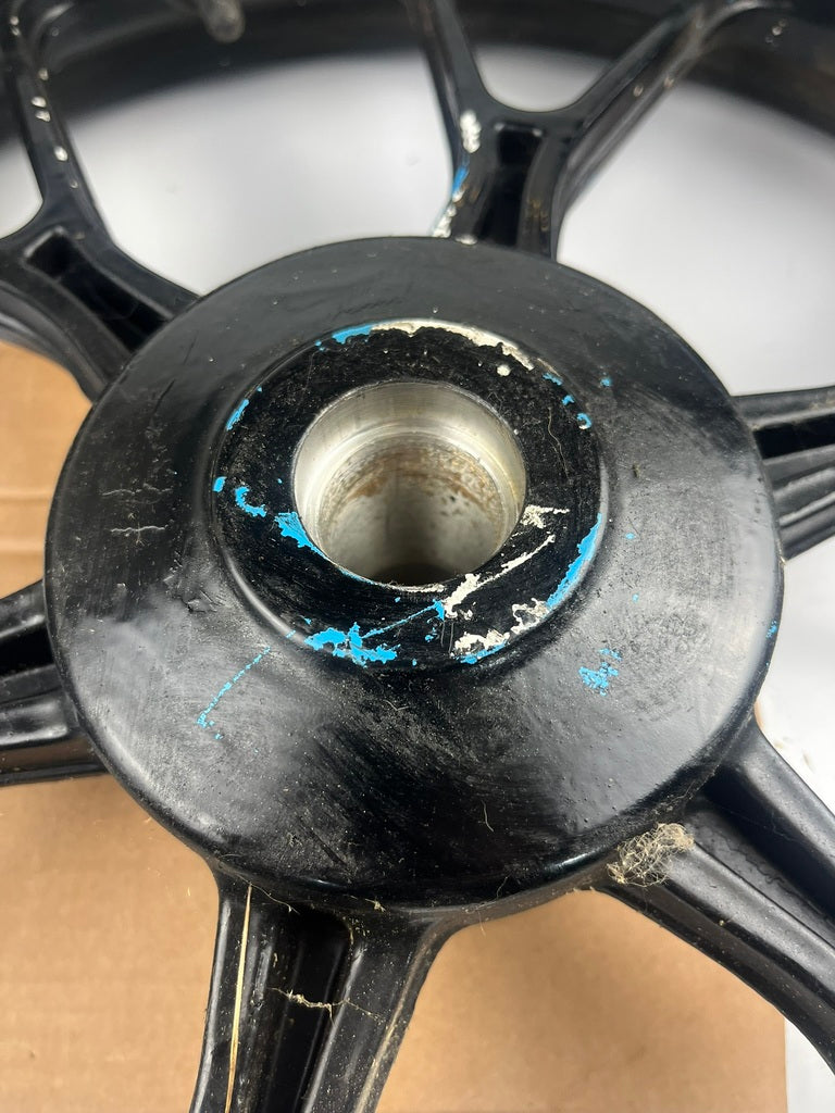 vordere Gussfelge mit Reifen, Derbi/Aprilia ab 2011, 100/80-17, 15mm Achsdurchmesser