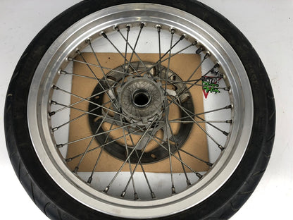 vordere Speichenfelge mit Reifen, Derbi/Aprilia/Gilera, 100/80-17, 12mm Achsdurchmesser