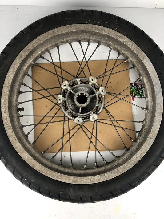 vordere Speichenfelge mit Reifen, Derbi/Aprilia/Gilera, 100/80-17, 12mm Achsdurchmesser