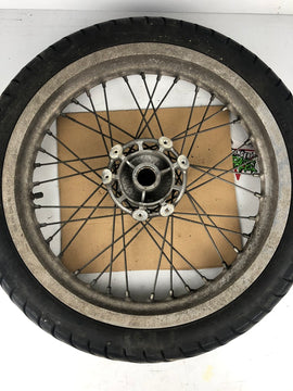 vordere Speichenfelge mit Reifen, Derbi/Aprilia/Gilera, 100/80-17, 12mm Achsdurchmesser