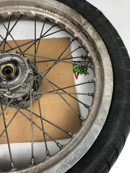 vordere Speichenfelge mit Reifen, Derbi/Aprilia/Gilera, 100/80-17, 12mm Achsdurchmesser
