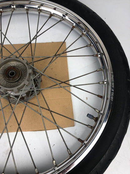 vordere Speichenfelge mit SM Reifen, Derbi/Aprilia/Gilera, 80/90-21, 12mm Achsdurchmesser