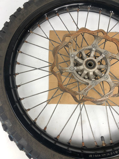 vordere Speichenfelge mit Stollenreifen, Derbi/Aprilia/Gilera, 90/90-21, 15mm Achsdurchmesser