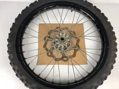 vordere Speichenfelge mit Stollenreifen, Derbi/Aprilia/Gilera, 90/90-21, 15mm Achsdurchmesser