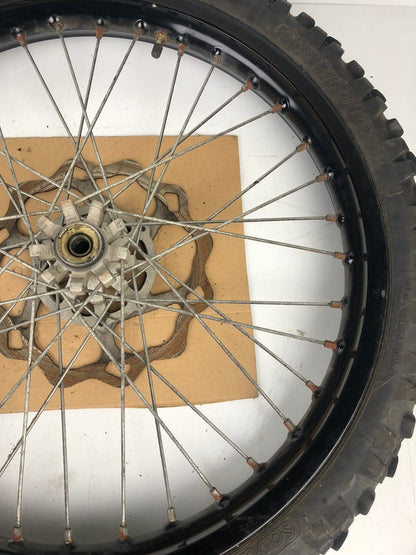 vordere Speichenfelge mit Stollenreifen, Derbi/Aprilia/Gilera, 90/90-21, 15mm Achsdurchmesser