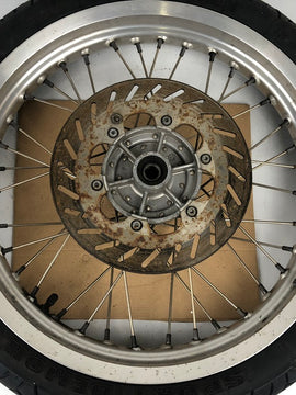 vordere Speichenfelge mit Reifen, Yamaha/Aprilia, 100/80-17, 15mm Achsdurchmesser