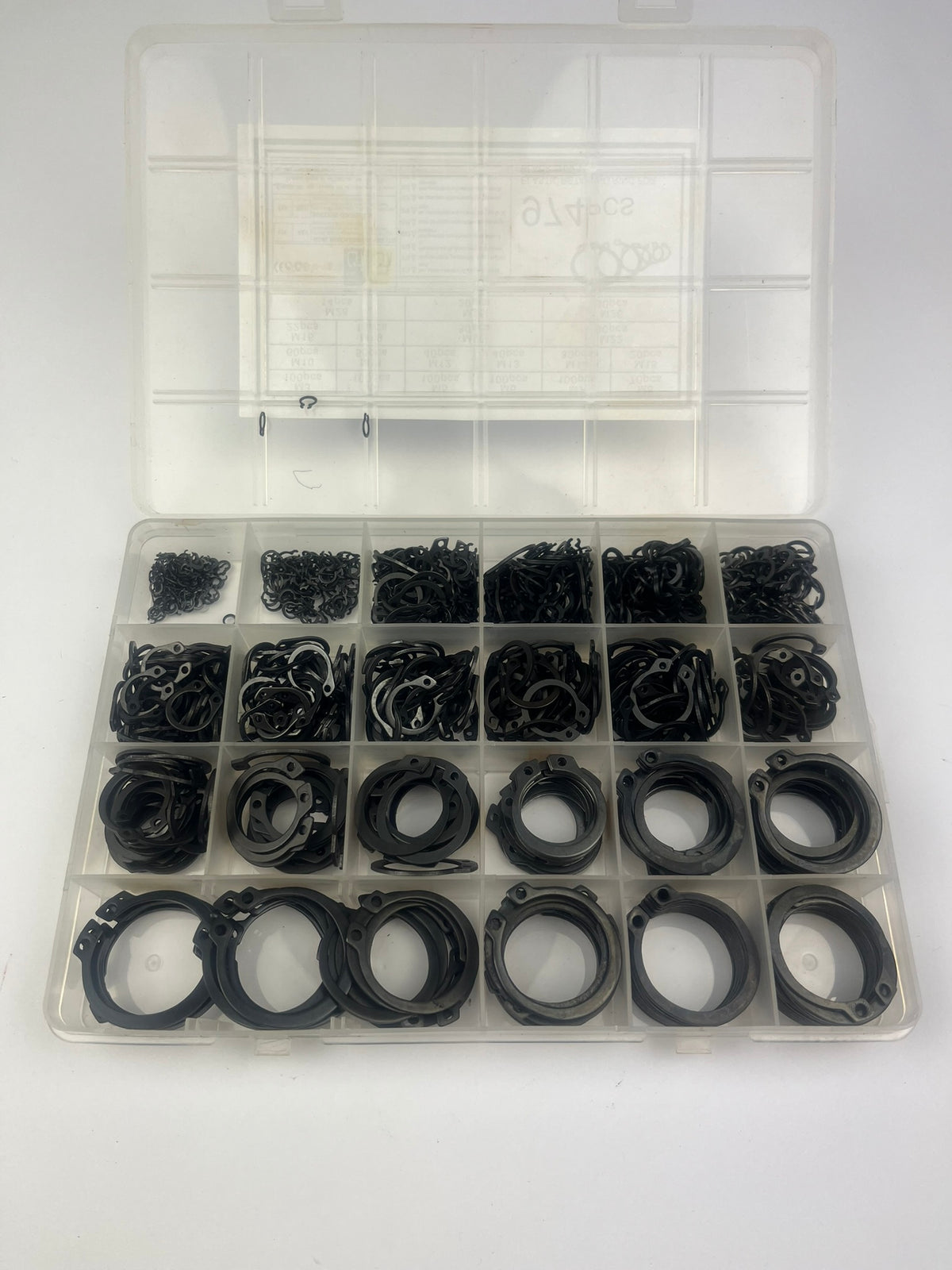 Sprengring Set 974-teilig Sicherungsringe C-Clips Sortiment