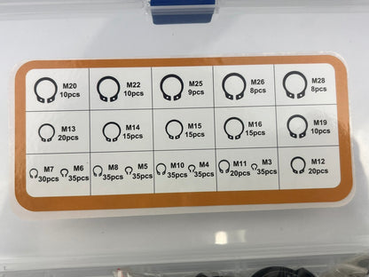 Sprengring / Seegerring Set, 400tlg, 19 Größen, M4-M28