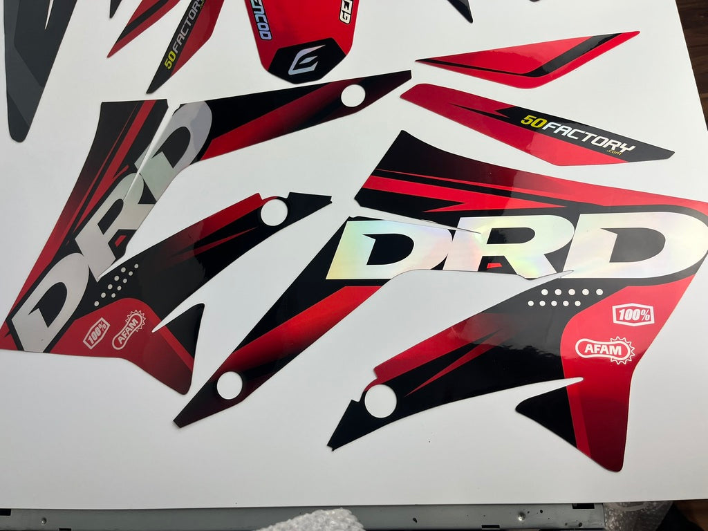 Derbi Senda Dekor 2011-2017 schwarz rot holo Frontteile