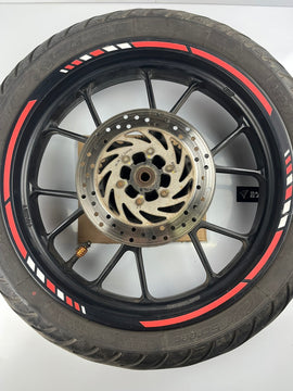 hintere Gussfelge mit Reifen, Derbi/Aprilia ab 2011, 130/70-17, 15mm Achsdurchmesser