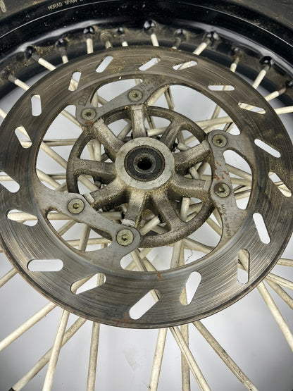 vordere Speichenfelge mit Reifen, Derbi/Aprilia/Gilera, 100/80-17, 12mm Achsdurchmesser