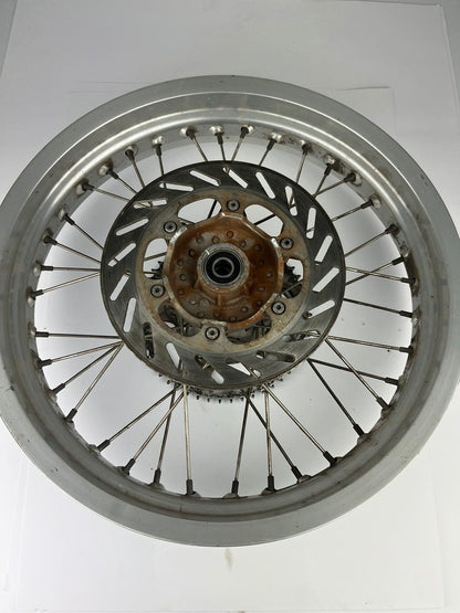 hintere Speichenfelge mit Stollenreifen, Aprilia -06 (RX,MX), 17Z, 15mm Achsdurchmesser