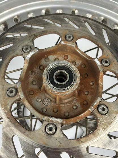 hintere Speichenfelge mit Stollenreifen, Aprilia -06 (RX,MX), 17Z, 15mm Achsdurchmesser