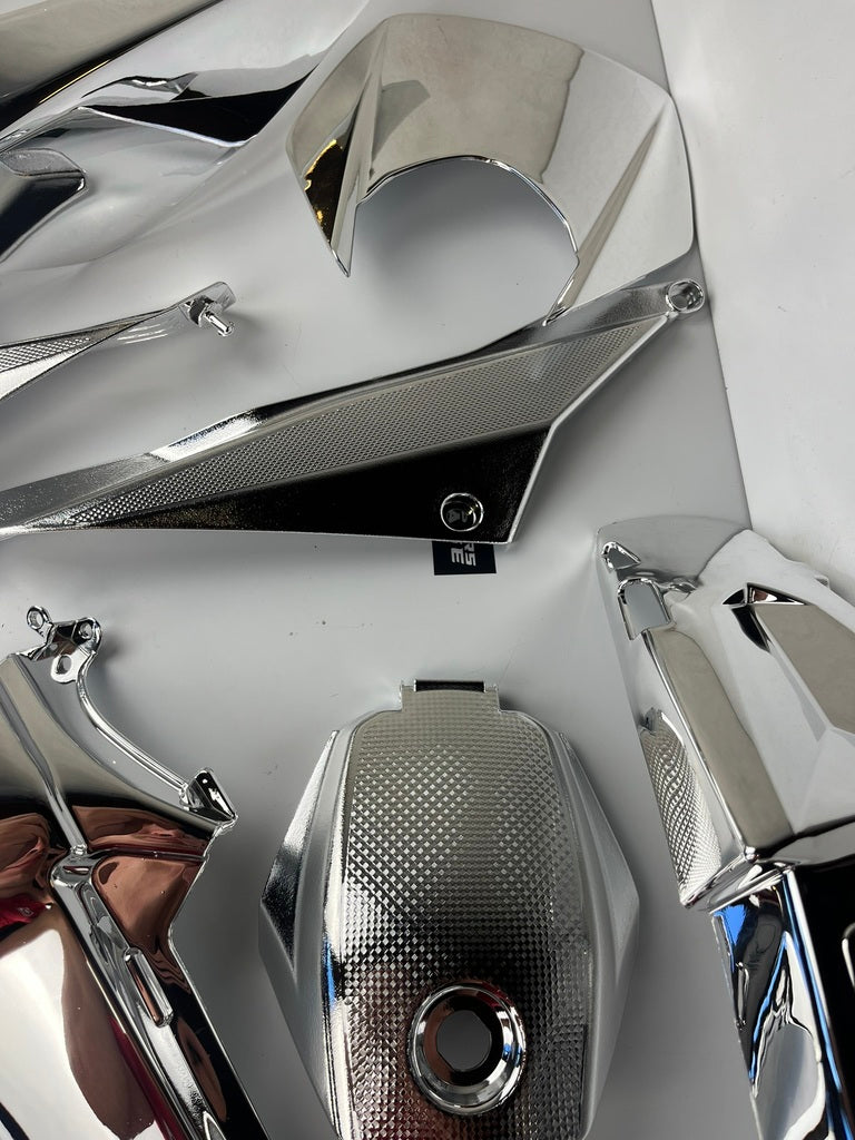Verkleidungsset chrom Derbi Senda, BJ 11-17, 8-teilig