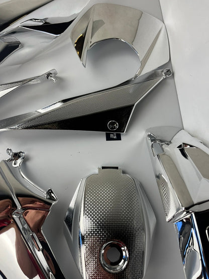 Verkleidungsset chrom Derbi Senda, BJ 11-17, 8-teilig