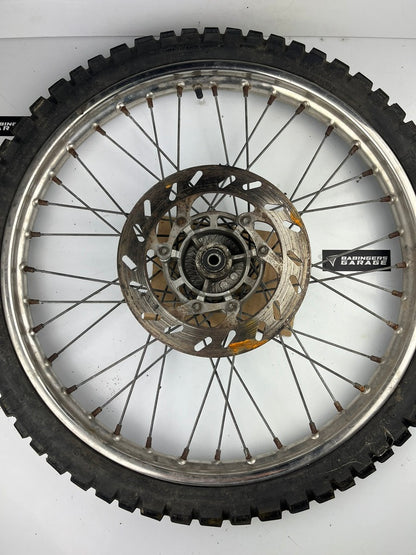 vordere Speichenfelge mit Stollenreifen, Derbi/Aprilia/Gilera, 80/90-21, 12mm Achsdurchmesser