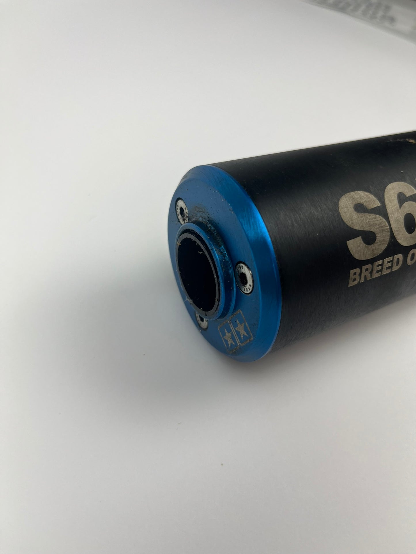 Endschalldämpfer Stage6 80-100cc, 2 Loch, blau/schwarz, gebraucht