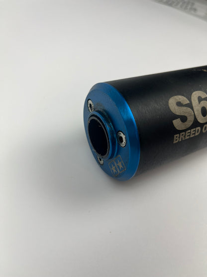 Endschalldämpfer Stage6 80-100cc, 2 Loch, blau/schwarz, gebraucht