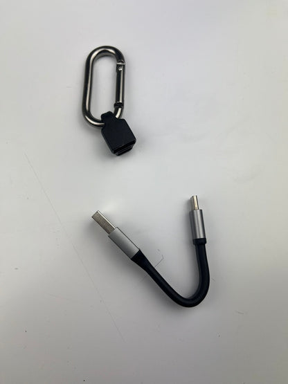 Ladekabel Schlüsselanhänger, 10cm, USB auf IPhone/Samsung/USB-C
