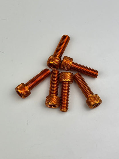 Schraubensatz Alu orange, M5/M6, versch. Längen, 6 Stk.