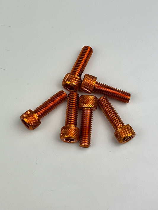 Schraubensatz Alu orange, M5/M6, versch. Längen, 6 Stk.